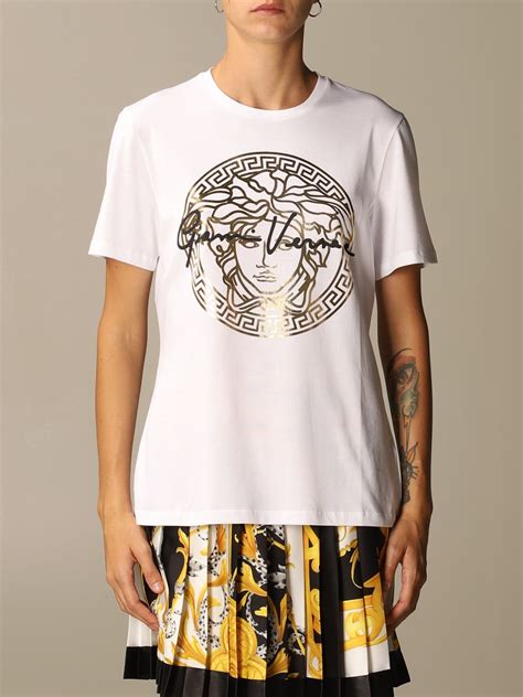 t-shirt versace bianca|All T.